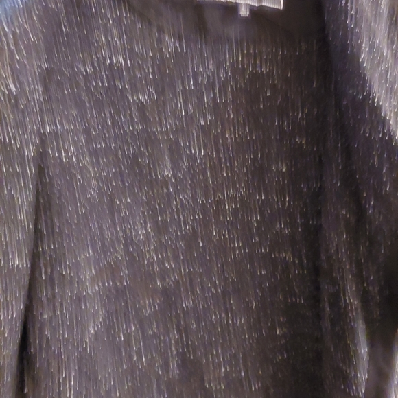 BNCI open knit long blazer cardigan black and white design. Size large - Picture 7 of 8